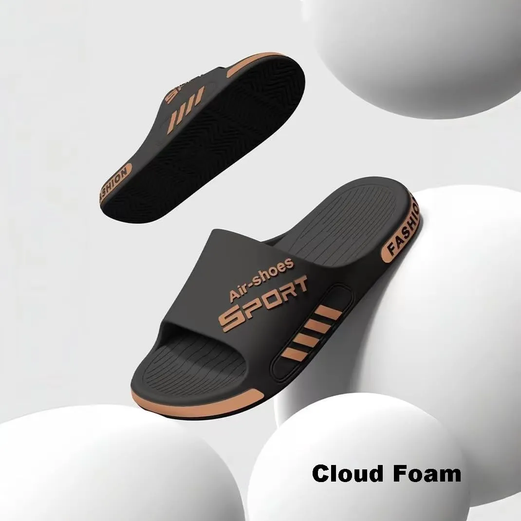 Mens Slippers Outdoor Athletic Sandals Fashion Sport Soft Slides Summer Beach Shoes