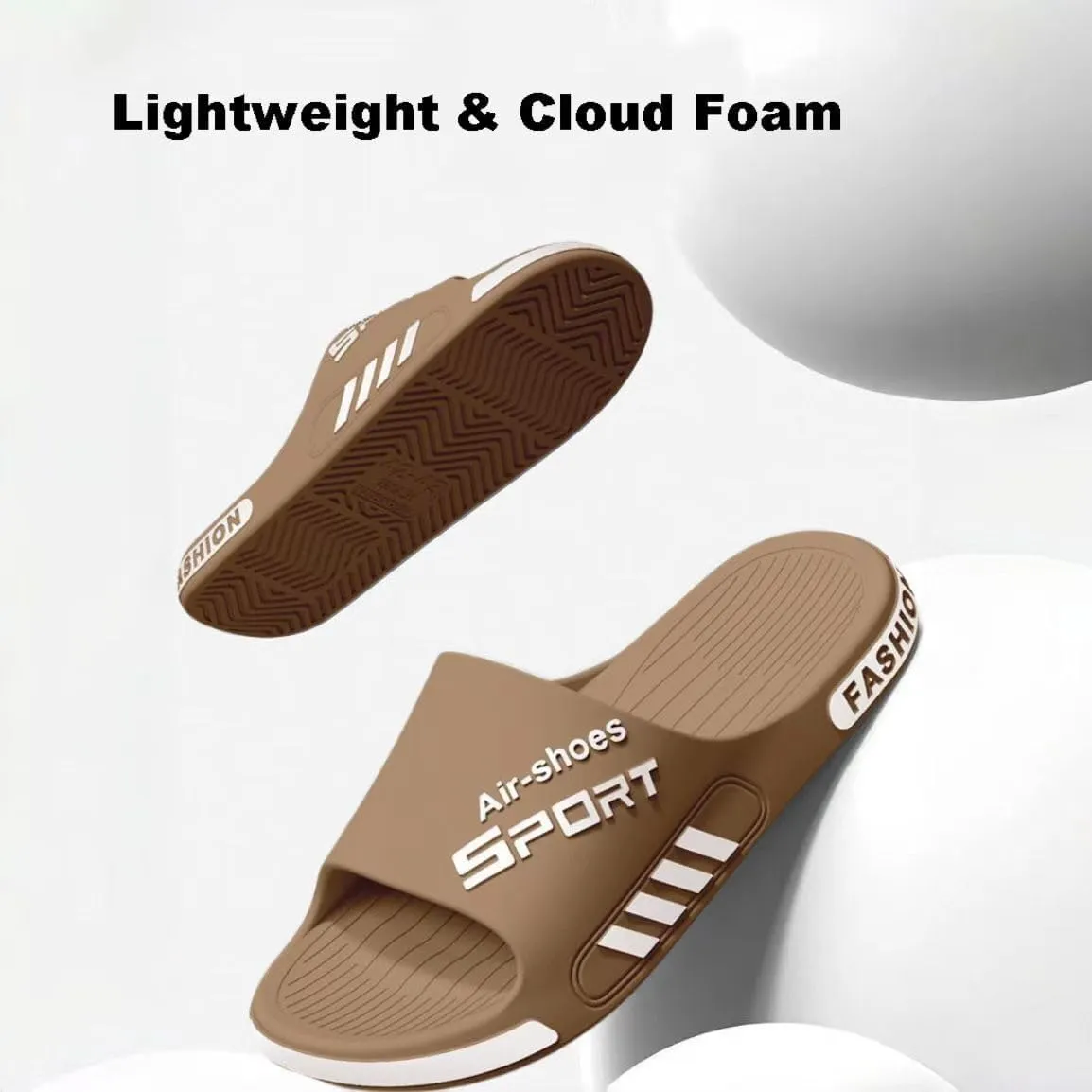 Mens Slippers Outdoor Athletic Sandals Fashion Sport Soft Slides Summer Beach Shoes