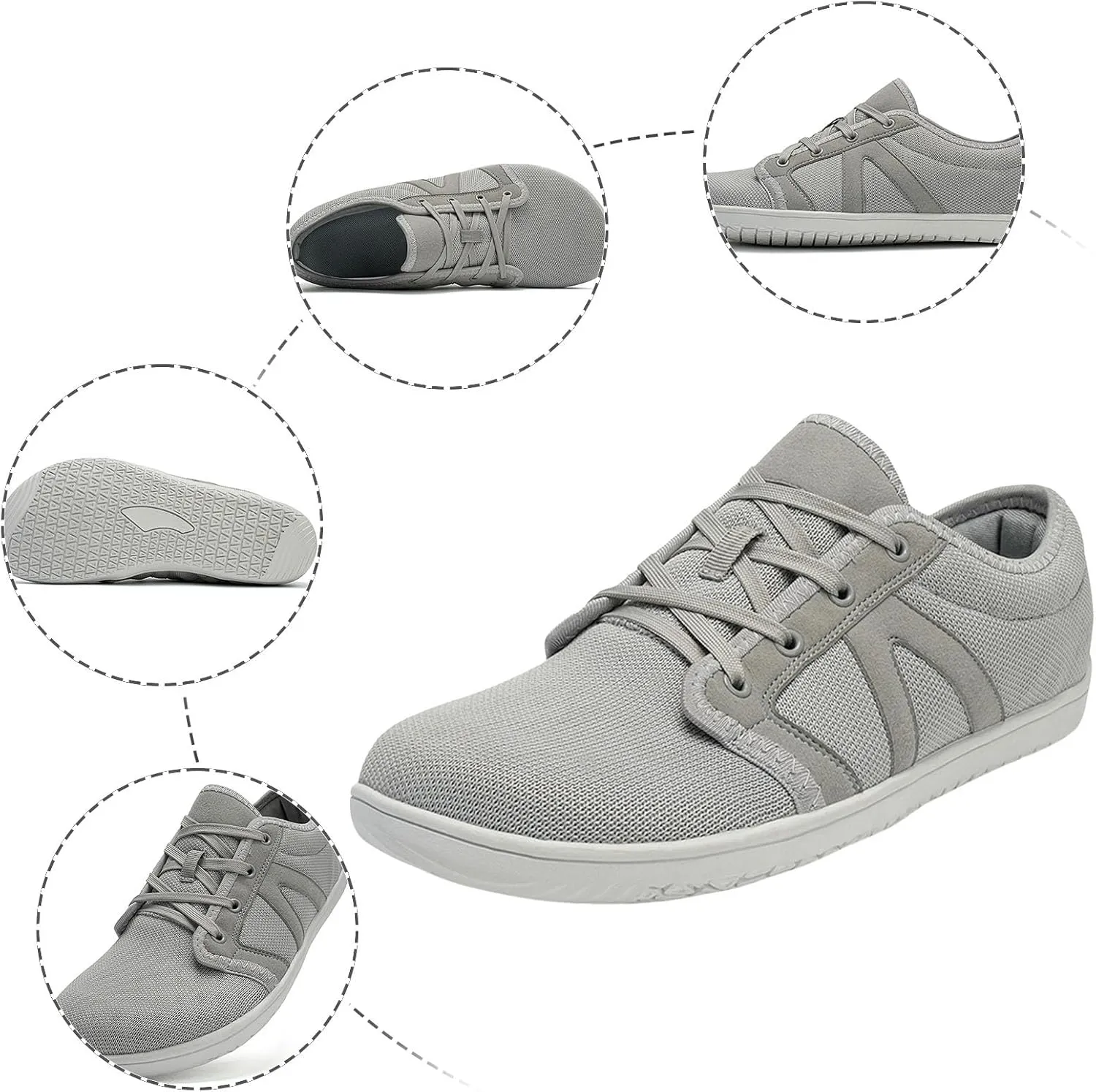 Men's Stylish Lightweight Sneakers Comfortable Breathable Lightweight Tennis Shoe Soft Flat Soled Elderly Shoes