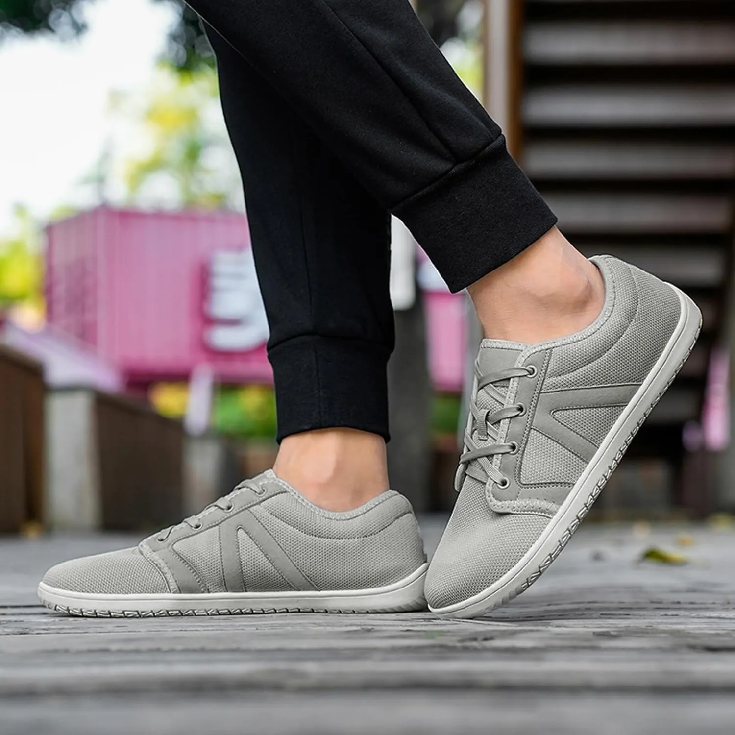 Men's Stylish Lightweight Sneakers Comfortable Breathable Lightweight Tennis Shoe Soft Flat Soled Elderly Shoes