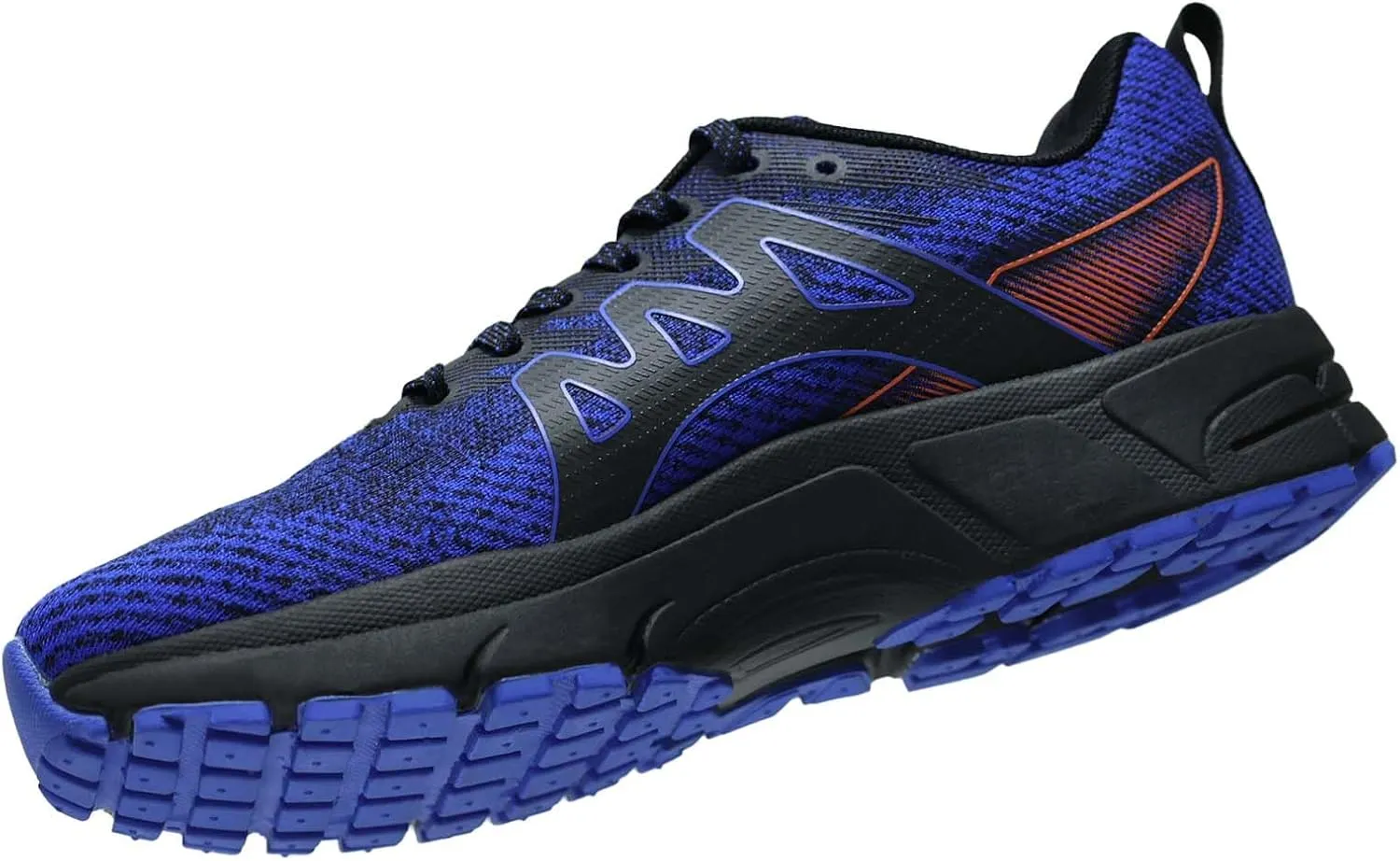 Men's Trail Running Shoes, Lightweight Hiking Sneakers with Arch Support, Non-Slip Shock Absorbing Outdoor Shoes for Mountain Trekking & Athletic Training