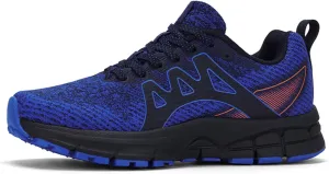 Men's Trail Running Shoes, Lightweight Hiking Sneakers with Arch Support, Non-Slip Shock Absorbing Outdoor Shoes for Mountain Trekking & Athletic Training