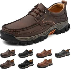 Men's Waterproof Hiking Shoes, Lightweight Breathable Casual Sneaker, Slip on Boots for Men Work Loafers, Orthopedic Slippers, for Travel, Camping, Running