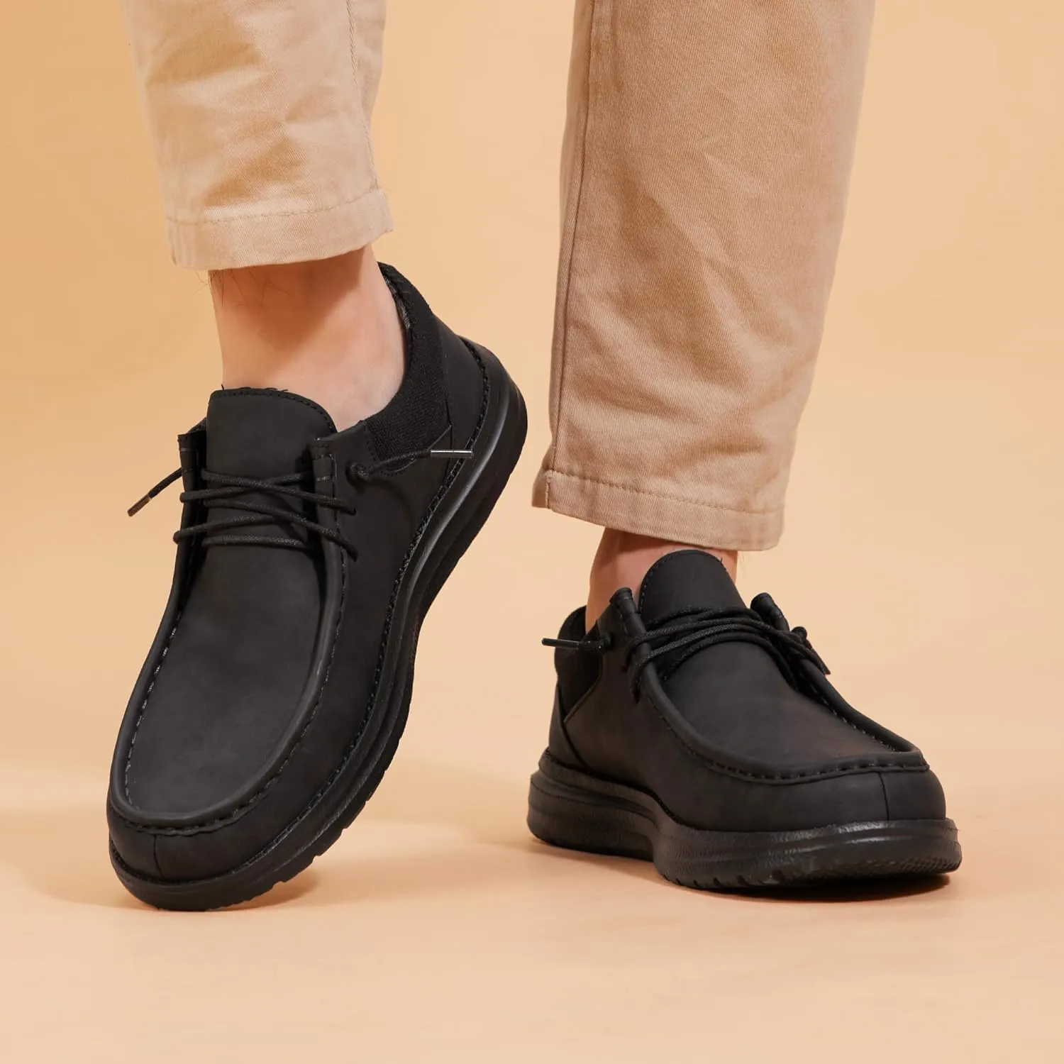 Mens Wide Shoes Width Toe Box Slip-on Loafers Casual Walking Shoes for Men