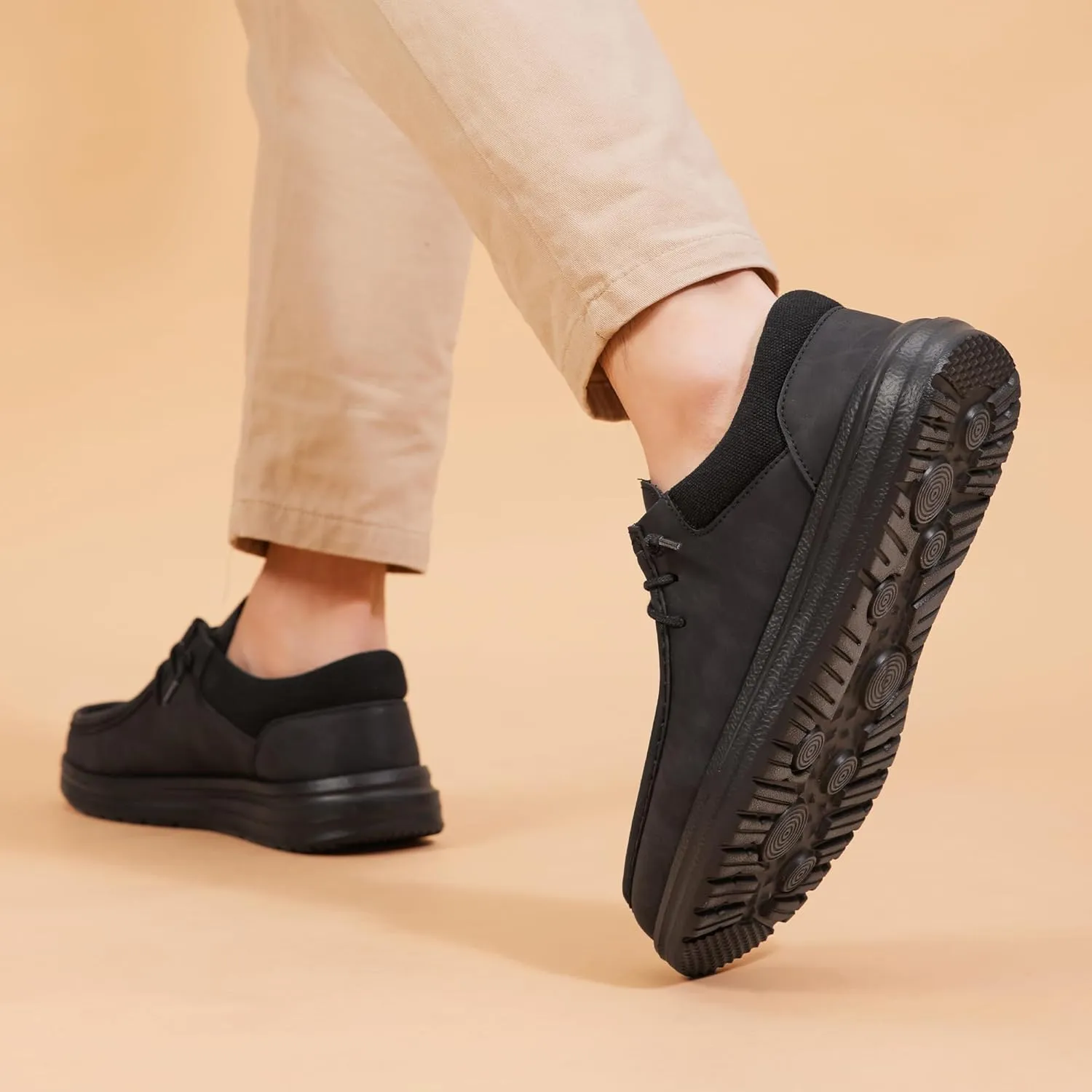 Mens Wide Shoes Width Toe Box Slip-on Loafers Casual Walking Shoes for Men
