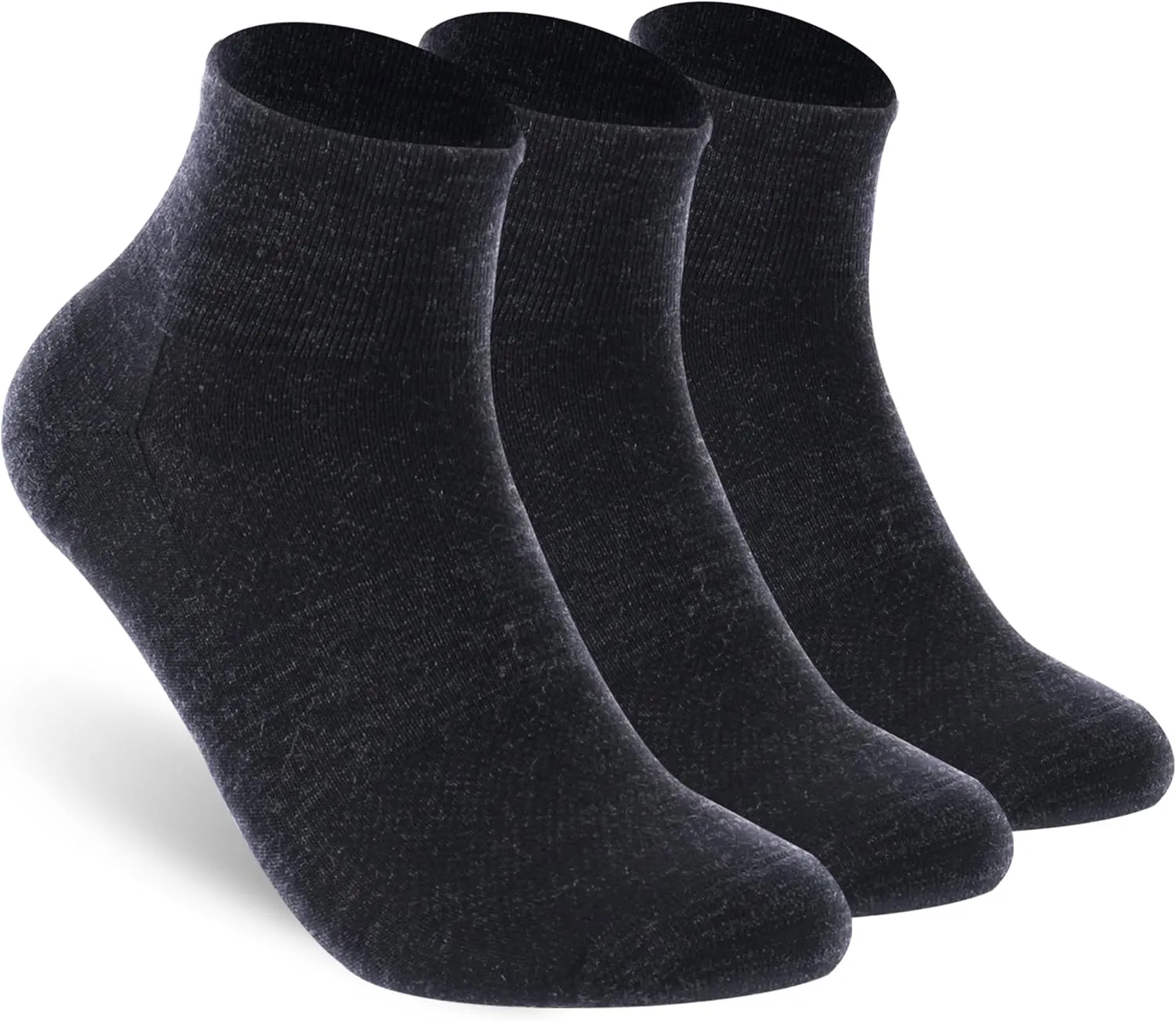 Merino Wool Ankle Socks, Men's Women's 90% Wool Athletic Thin Running Moisture Wicking Socks, 3 Pairs