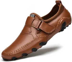 mitvr Men’s Casual Leather Loafers Shoes Penny Loafers Moccasin Flats Boat Shoes