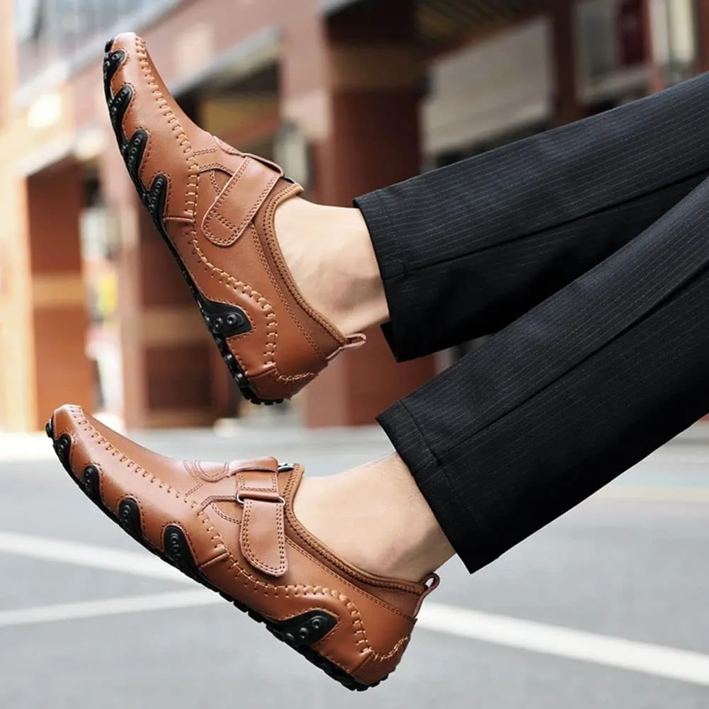 mitvr Men’s Casual Leather Loafers Shoes Penny Loafers Moccasin Flats Boat Shoes