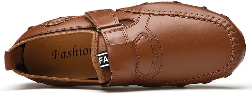 mitvr Men’s Casual Leather Loafers Shoes Penny Loafers Moccasin Flats Boat Shoes
