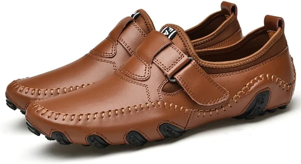 mitvr Men’s Casual Leather Loafers Shoes Penny Loafers Moccasin Flats Boat Shoes