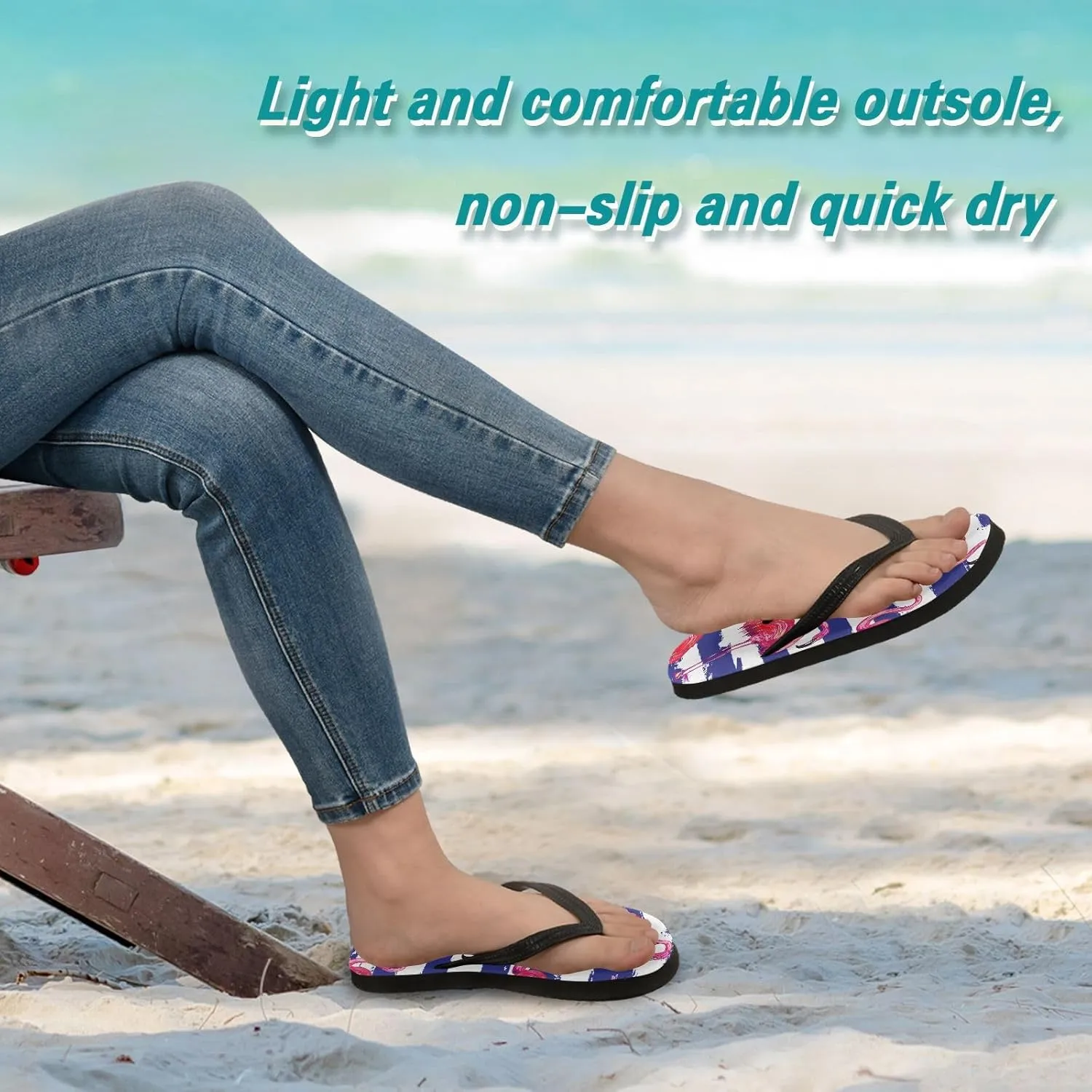 MNSRUU EVA Rubber Flip Flops for Men & Women,Unisex Sandals Soft Cushion Footbed Comfort flip-flops