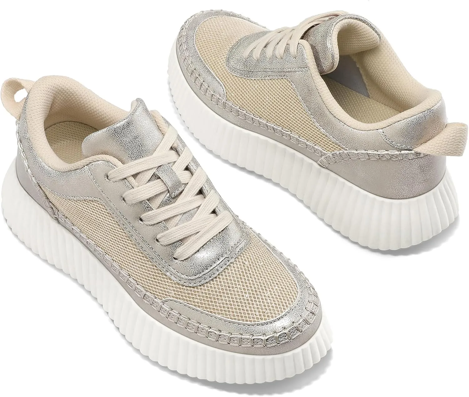 mysoft Women's Platform Chunky Sneakers Comfortable Lightweight Fashion Sneaker Casual Walking Shoes