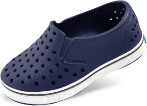 Native Shoes Miles Sneakers for Men, and Women - Blown-Eva Outsole, Slip-On Design, and BreathableRegatta Blue/Shell White Men's 7, Women's 9 Medium