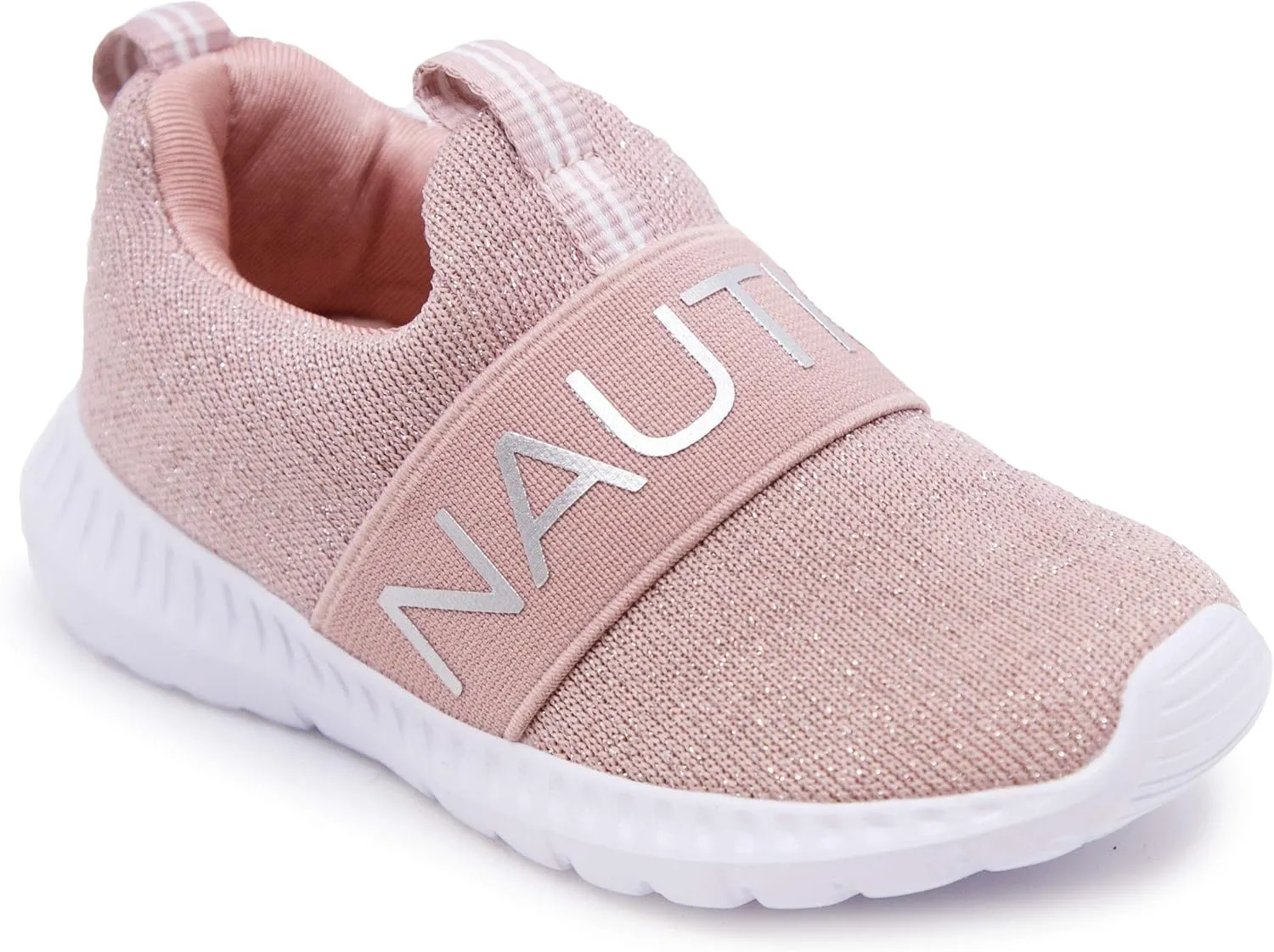 Nautica Girls' Slip-On Sneaker - Athletic Running Kids' Shoe for Walking, Running, Tennis, and Sports (Toddler/Little Kid)