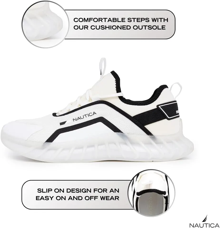 Nautica Men's Casual Fashion Sneakers – Lightweight Lace-Up Athletic Walking Shoes for Gym & Tennis, Comfortable