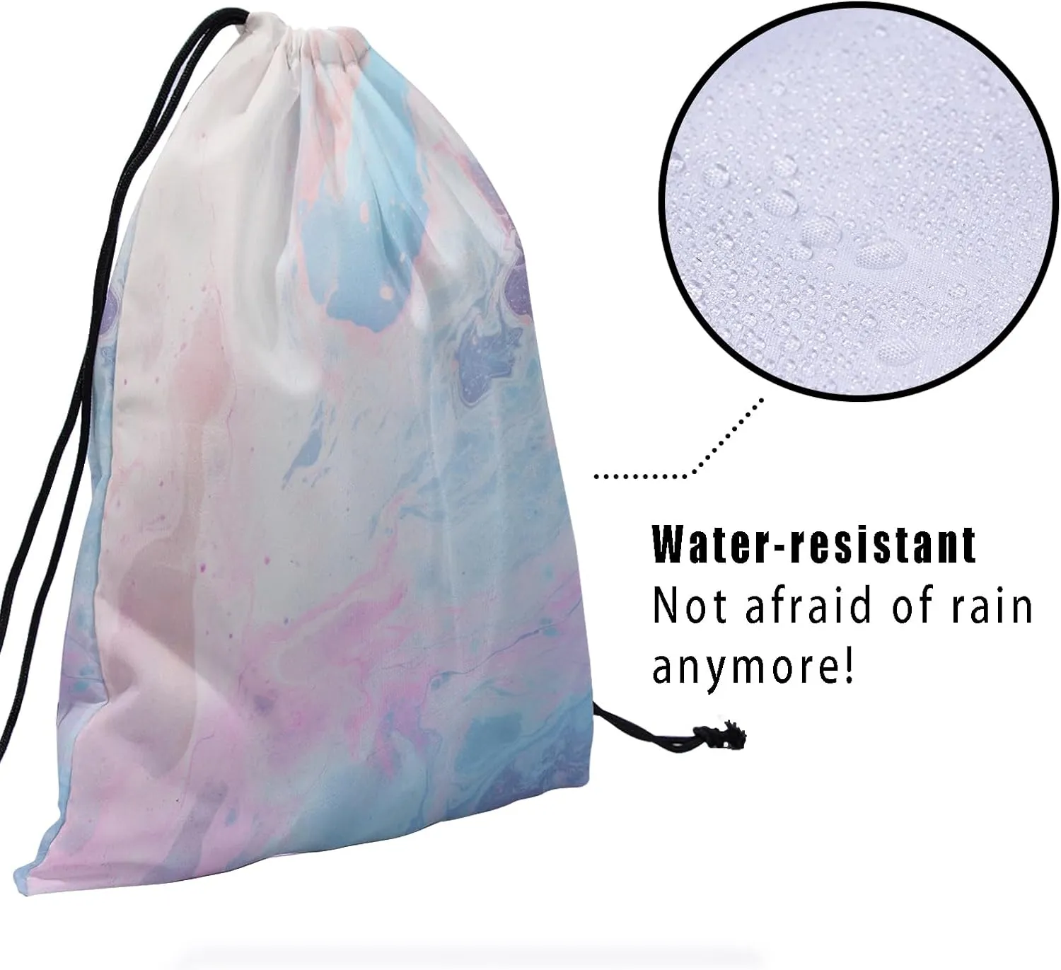 Nerxy Marble Gymnastics Grip Bag Marbles Drawstring Grip Bag Stone Gymnastics Pouch String Bag for Gym Sports Storage