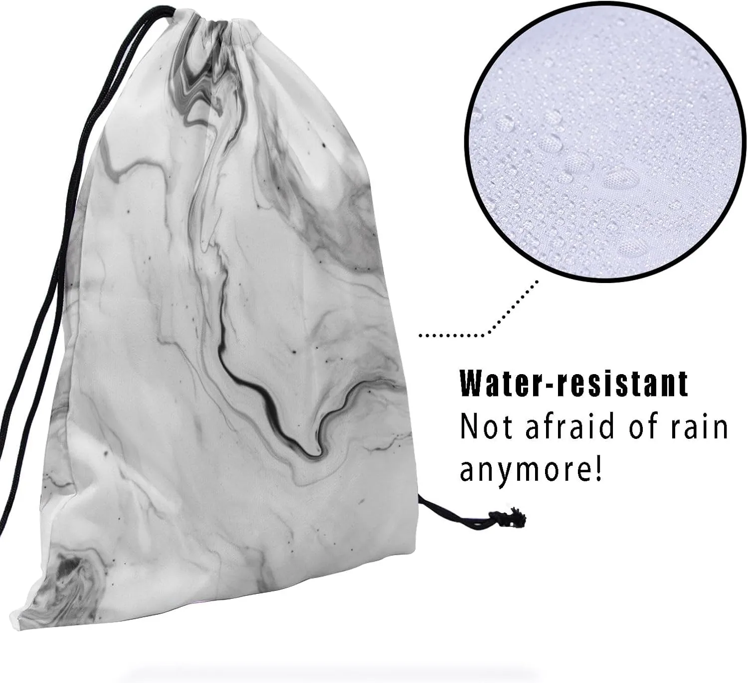 Nerxy Marble Gymnastics Grip Bag Marbles Drawstring Grip Bag Stone Gymnastics Pouch String Bag for Gym Sports Storage