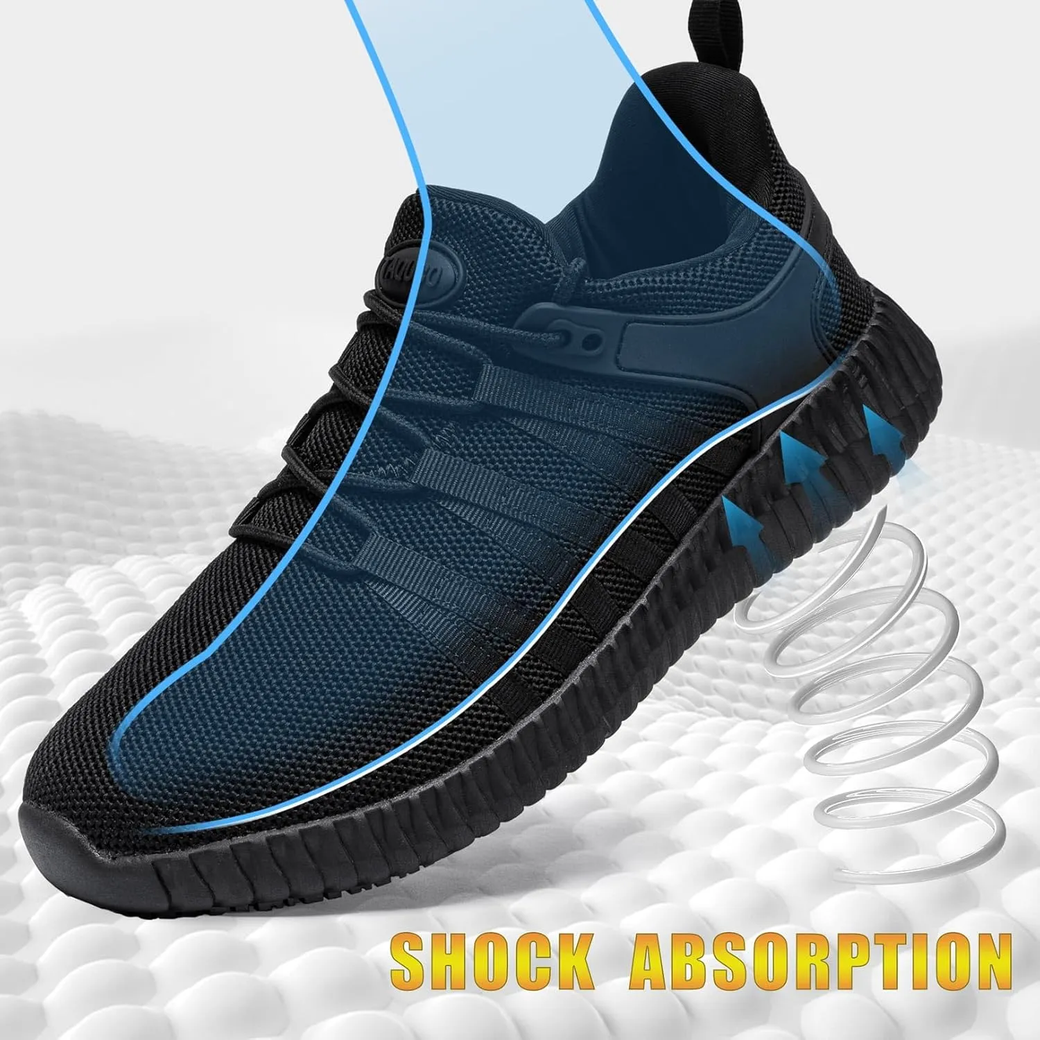 Non Slip Work Shoes for Women All Black Slip On Shoes Slip Resistant Food Service Lightweight Kitchen Chef Shoes for Restaurant, Zapatos Antideslizantes para Mujer