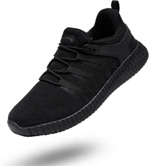 Non Slip Work Shoes for Women All Black Slip On Shoes Slip Resistant Food Service Lightweight Kitchen Chef Shoes for Restaurant, Zapatos Antideslizantes para Mujer