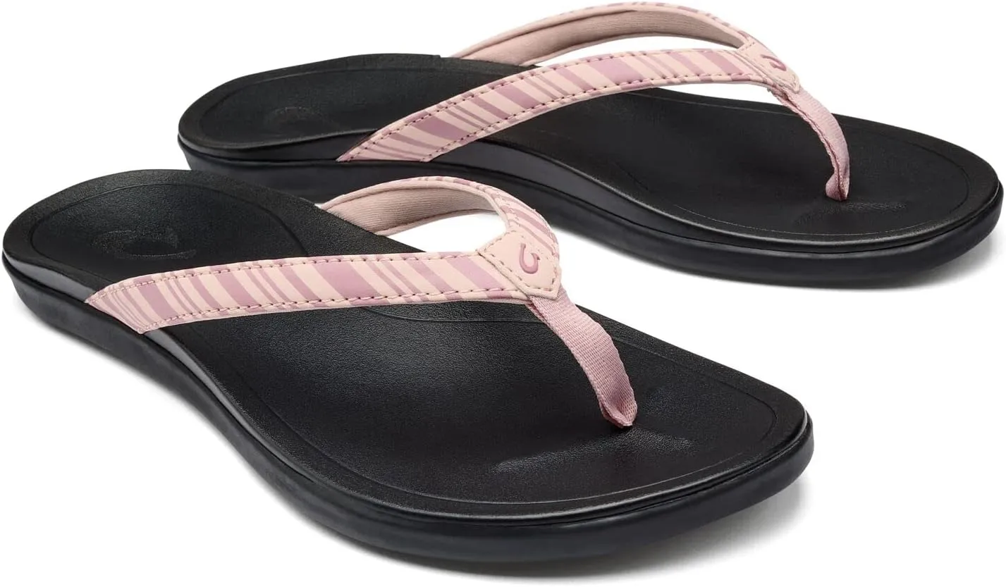 OLUKAI Ho'opio Women's Beach Sandals, Quick-Dry Flip-Flop Slides, Clean & Minimal Aesthetic, Water Resistant & Enhanced Traction, All-Day Comfort