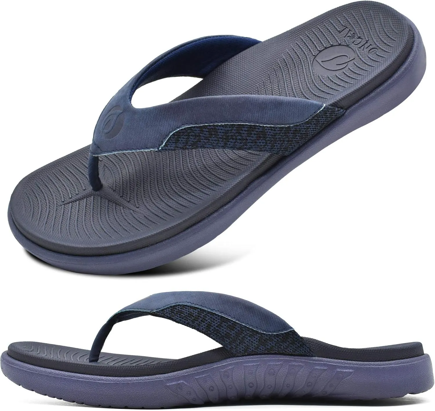 ONCAI Mens Flip Flop Open Toe Athletic Straps Orthotic Summer Plantar Fasciitis Sport Sandals with Soft Cushion Arch Support Size 7.5-15