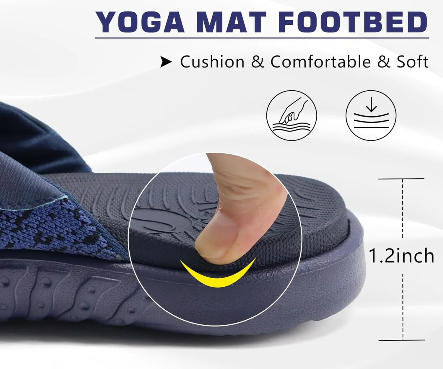 ONCAI Mens Flip Flop Open Toe Athletic Straps Orthotic Summer Plantar Fasciitis Sport Sandals with Soft Cushion Arch Support Size 7.5-15