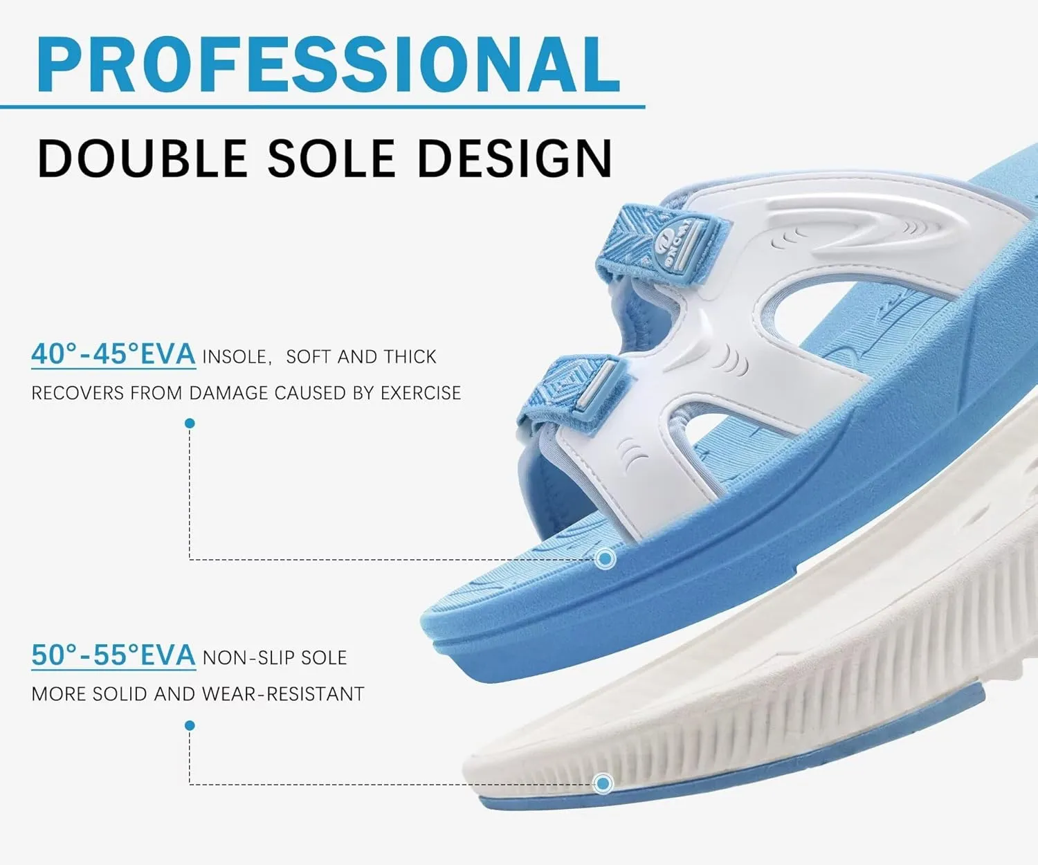 ONCAI Womens Orthotic Sandals Ladies Recovery Walking Slides Arch Support Plantar Fasciitis Comfort Orthopedic Soft Cushion Summer Adjustable Sandalias Size 6-12