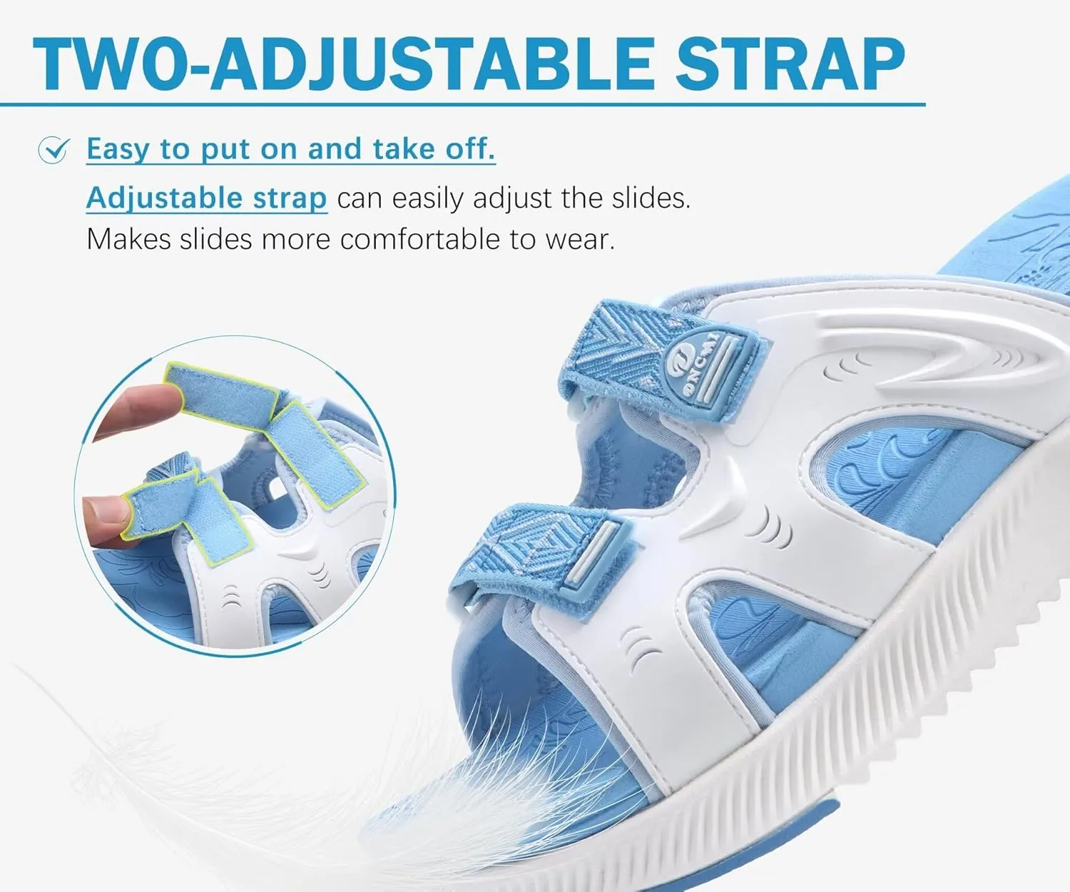 ONCAI Womens Orthotic Sandals Ladies Recovery Walking Slides Arch Support Plantar Fasciitis Comfort Orthopedic Soft Cushion Summer Adjustable Sandalias Size 6-12
