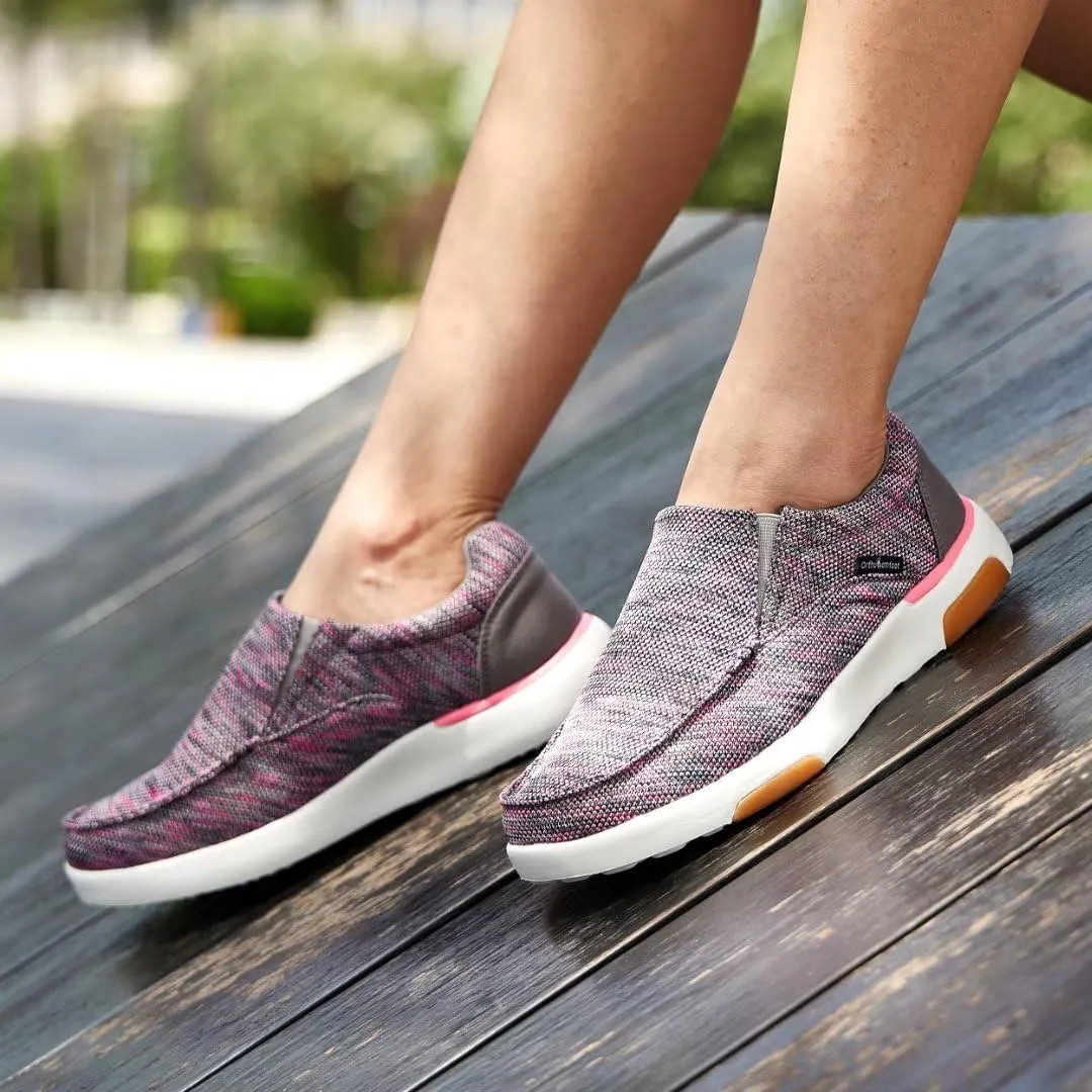 OrthoComfoot Women's Orthopedic Comfortable Walking Shoes, Casual Arch Support Slip-On Shoes for Plantar Fasciitis, Breathable Orthotic Loafers for Foot and Heel Pain Relief