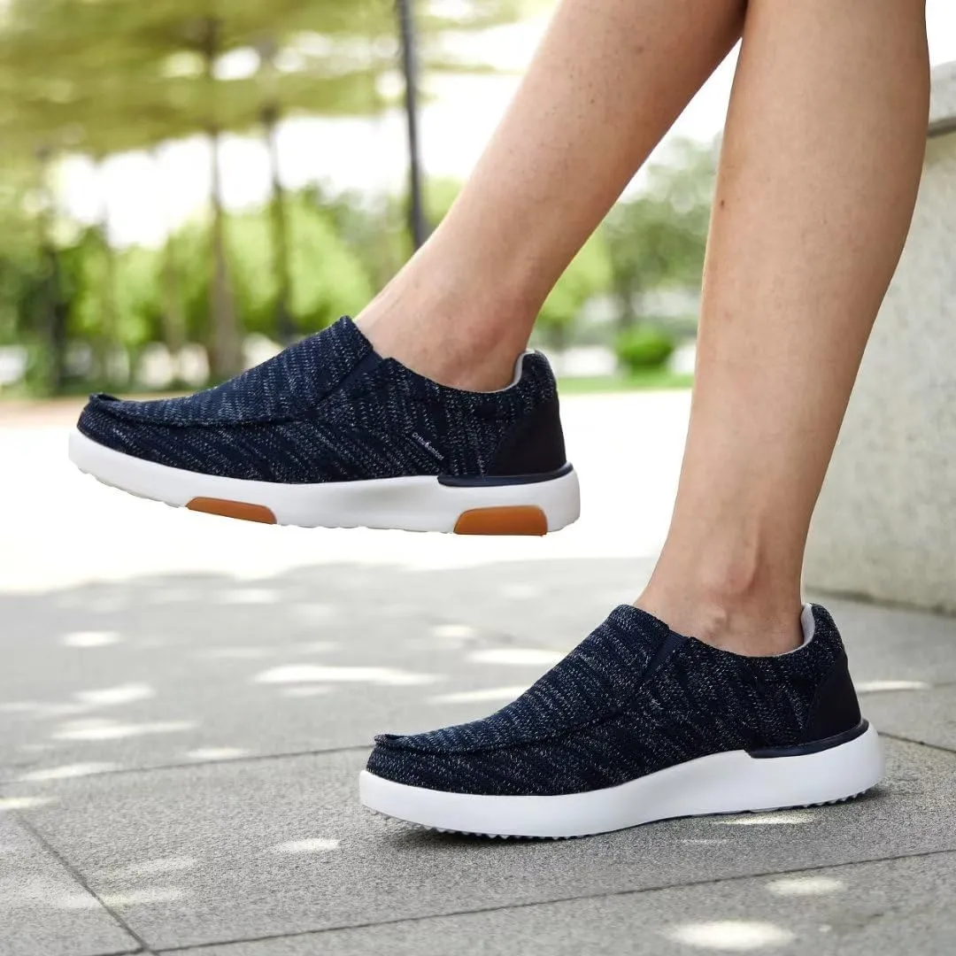 OrthoComfoot Women's Orthopedic Comfortable Walking Shoes, Casual Arch Support Slip-On Shoes for Plantar Fasciitis, Breathable Orthotic Loafers for Foot and Heel Pain Relief
