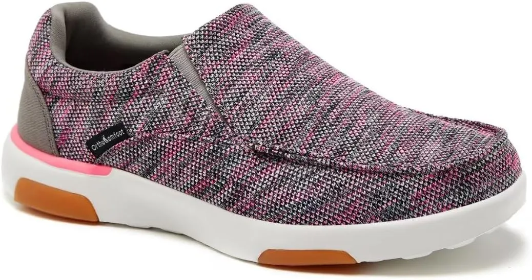 OrthoComfoot Women's Orthopedic Comfortable Walking Shoes, Casual Arch Support Slip-On Shoes for Plantar Fasciitis, Breathable Orthotic Loafers for Foot and Heel Pain Relief
