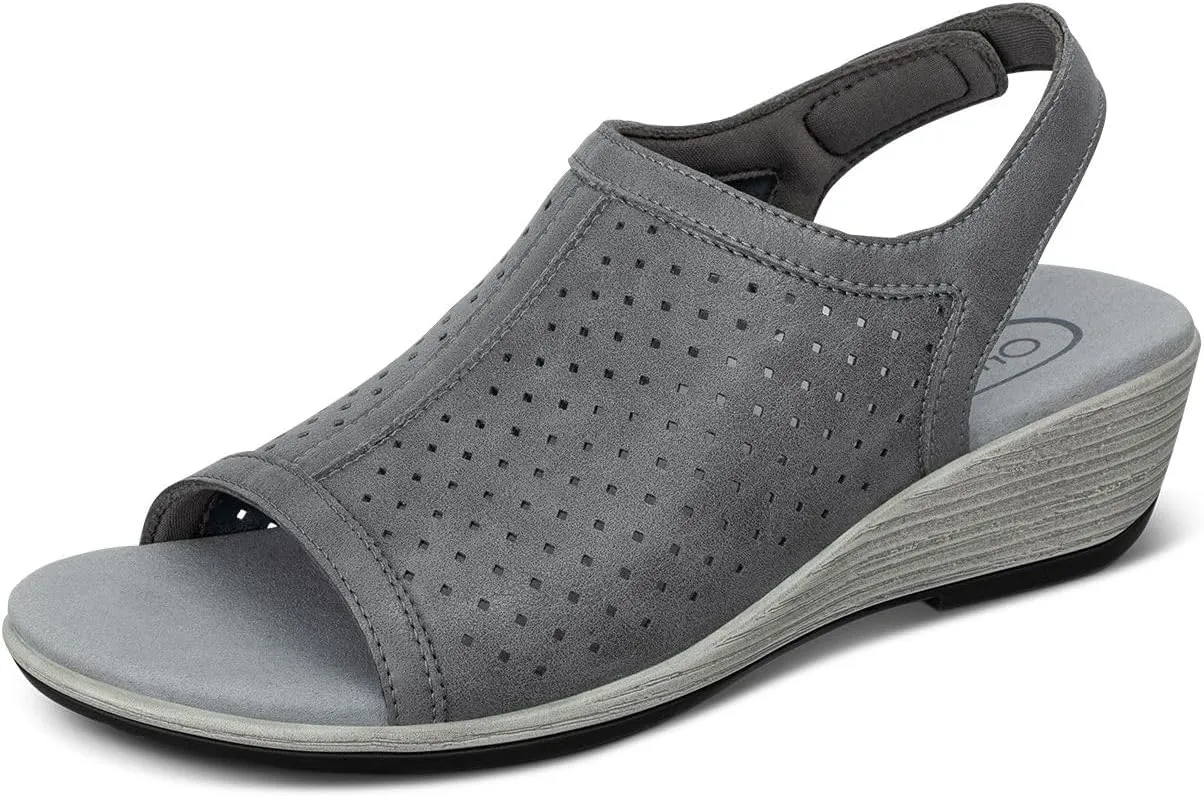 Orthofeet Women's Orthopedic Leather Hazel Sandals