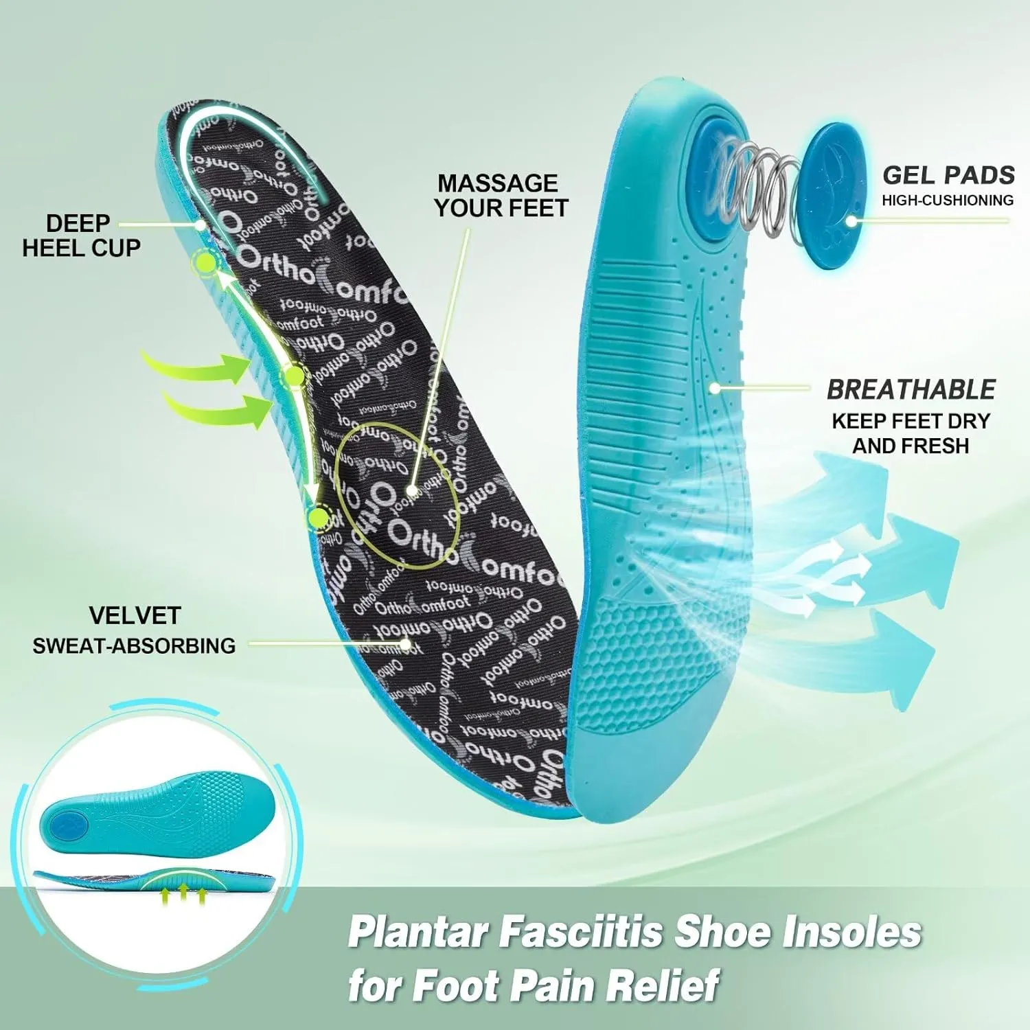 Orthopedic Road Running Shoes for Womens, Comfortable Casual Arch Support Plantar Fasciitis Flat Feet Tennis Walking Shoes, Orthotic Supportive Athletic Sports Sneakers for Foot Heel Pain Relief