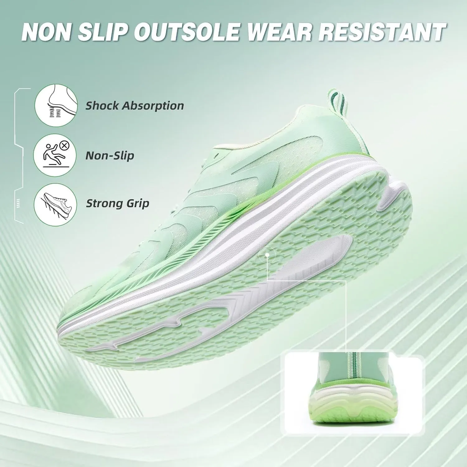 Orthopedic Road Running Shoes for Womens, Comfortable Casual Arch Support Plantar Fasciitis Flat Feet Tennis Walking Shoes, Orthotic Supportive Athletic Sports Sneakers for Foot Heel Pain Relief