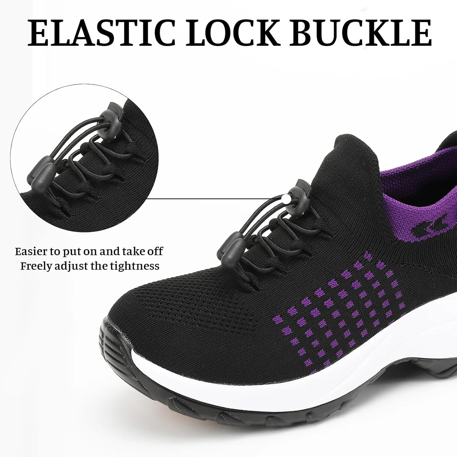 Orthopedic Shoes for Women Slip On Trainers Comfortwear Ortho Stretch Cushion Shoes Walking Shoe Modern Jazz Dance Sneakers Wedge Running Footwear Casual Platform Loafers Thick Bottom
