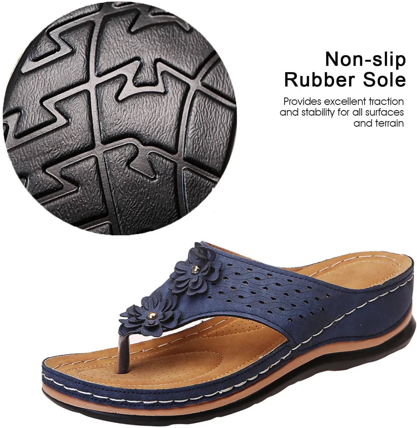 Orthopedic Slippers, Breathable Mesh Sports Sandals with Non-Slip Sole, Orthopedic Flip-Flops Summer Casual Sandals
