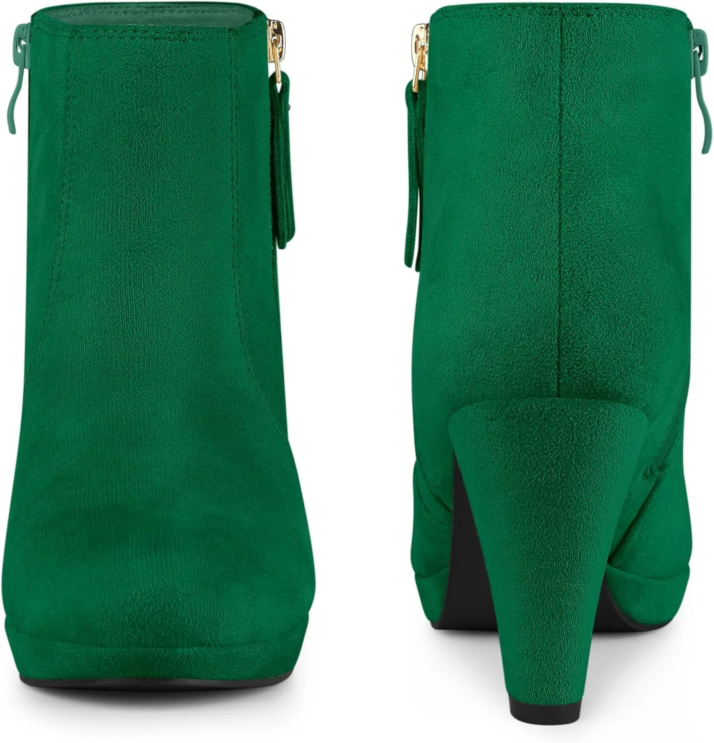 Perphy Platform Round Toe Chunky Heels Ankle Boots for Women