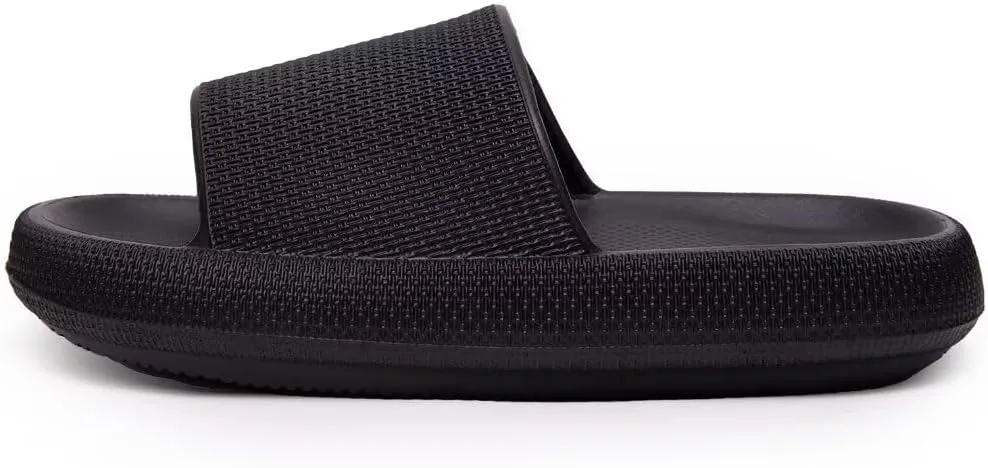 Pillow Slippers for Girls Boys, Kids House Slides Sandals Shower Bathroom Non-Slip Open Toe Quick Drying Soft Comfy Thick Sole Cushion Platform Shoes
