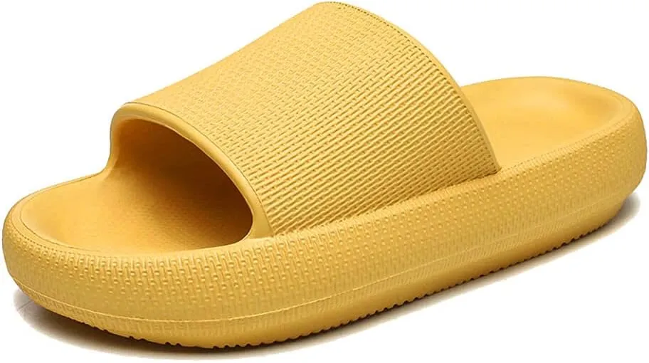 Pillow Slippers for Girls Boys, Kids House Slides Sandals Shower Bathroom Non-Slip Open Toe Quick Drying Soft Comfy Thick Sole Cushion Platform Shoes