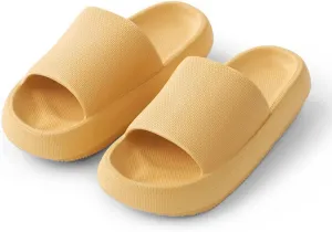 Pillow Slippers for Girls Boys, Kids House Slides Sandals Shower Bathroom Non-Slip Open Toe Quick Drying Soft Comfy Thick Sole Cushion Platform Shoes