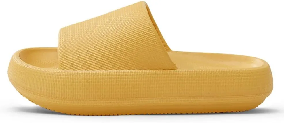 Pillow Slippers for Girls Boys, Kids House Slides Sandals Shower Bathroom Non-Slip Open Toe Quick Drying Soft Comfy Thick Sole Cushion Platform Shoes