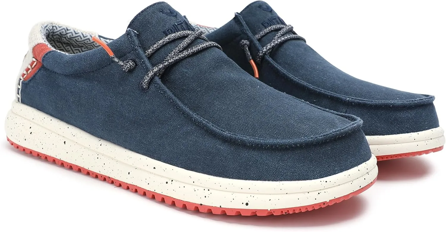 PITAS Nías Men’s Casual Slip-On Shoes | Boat Loafers for Men | Comfortable & Ultralight Shoes for Daily Wear | Navy