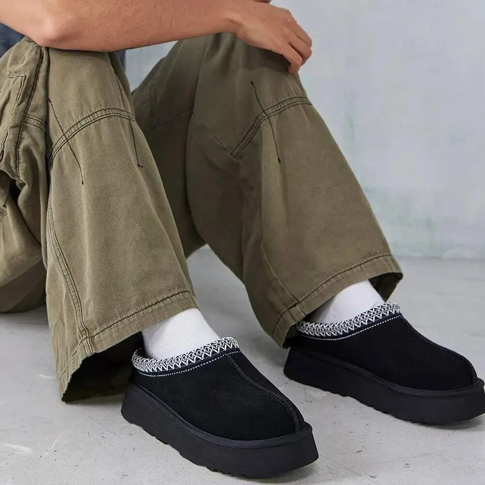 Platform Slippers for Women - Fleece Lined, Anti-Slip Snow Boots