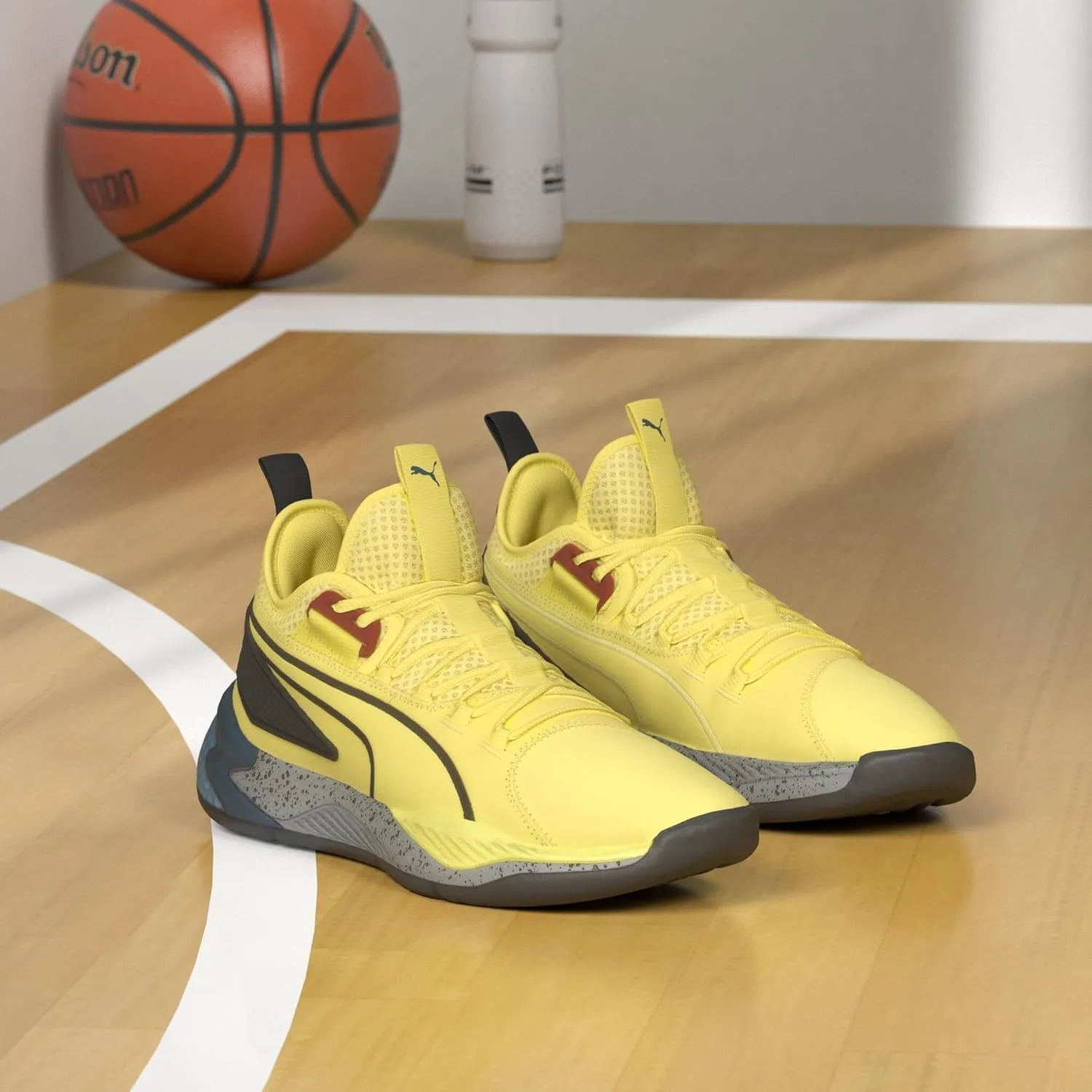 PUMA Mens Uproar Spectra Basketball Sneakers Shoes - Yellow