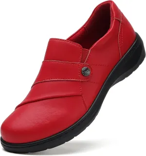 QAE Loafers for Women Orthopedic Shoes Comfortable Slip-Ons Work Flats Womens Business Casual Dress Penny Loafers