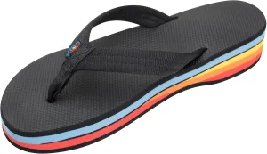 Rainbow Sandals Women's Four Layer Wedge Soft Rubber Top w/EVA Filled 3/4" Nylon Strap