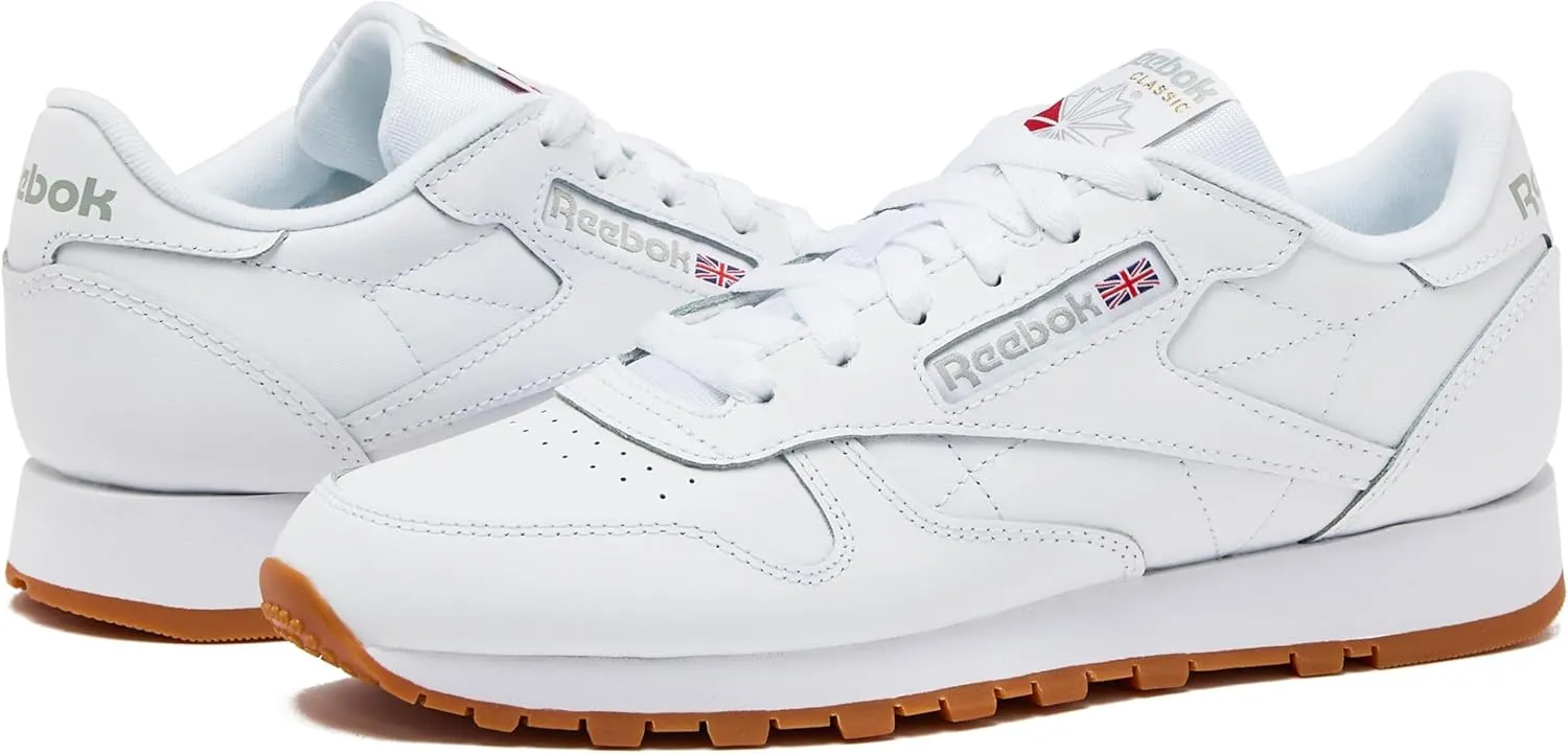 Reebok Women's Classic Leather Sneakers Black Or White Tennis Shoes Size 5 to 11