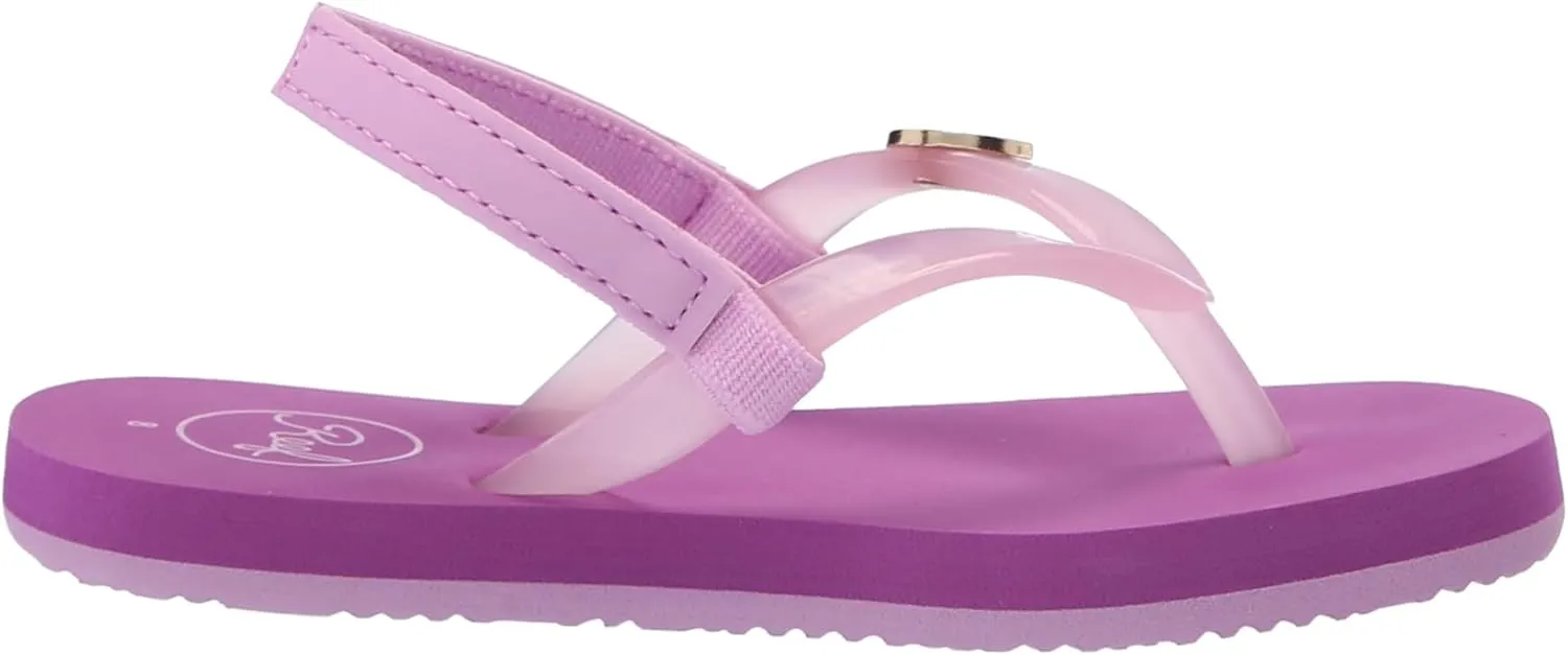 REEF Toddler/Little Kid Charming Flip Flop, Super Lightweight and Soft Footbed, Thin Strap Beach Sandal with Backstrap