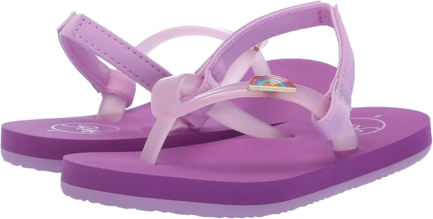REEF Toddler/Little Kid Charming Flip Flop, Super Lightweight and Soft Footbed, Thin Strap Beach Sandal with Backstrap