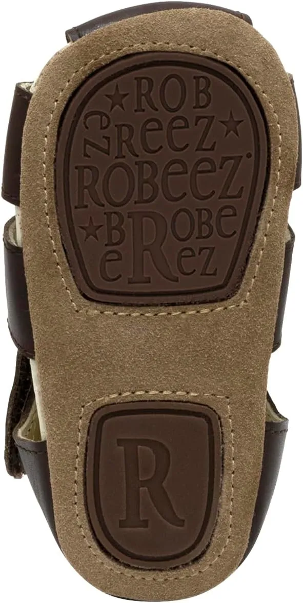Robeez Baby Boys and Unisex First Kicks Slip Resistant Sandals for Infant and Toddler, 0-24 Months